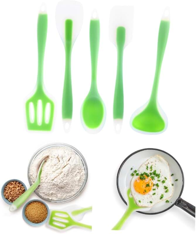 Set of 5 Heat-Resistant Silicone Kitchen Utensils