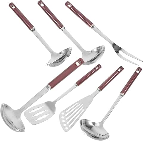 7-in-1 Stainless Steel Cooking Utensils Set with Comfortable Handles