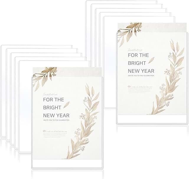 12 Clear Rigid Top Loaders for 8.5 x 11 inch documents