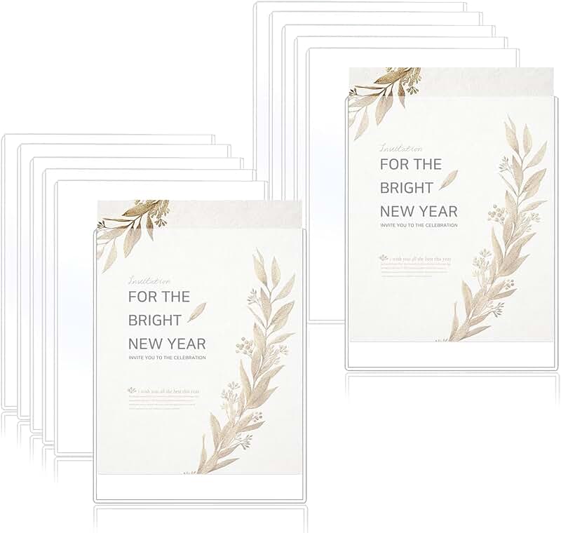 12 Clear Rigid Top Loaders for 8.5 x 11 inch documents
