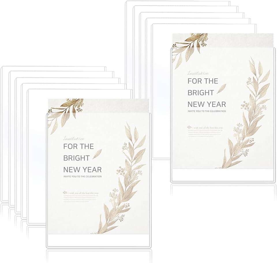 12 Clear Rigid Top Loaders for 8.5 x 11 inch documents