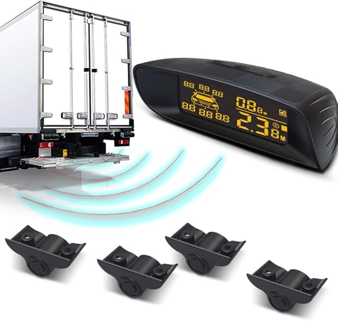 4 Parking Sensor Kit with Backup Radar and LCD