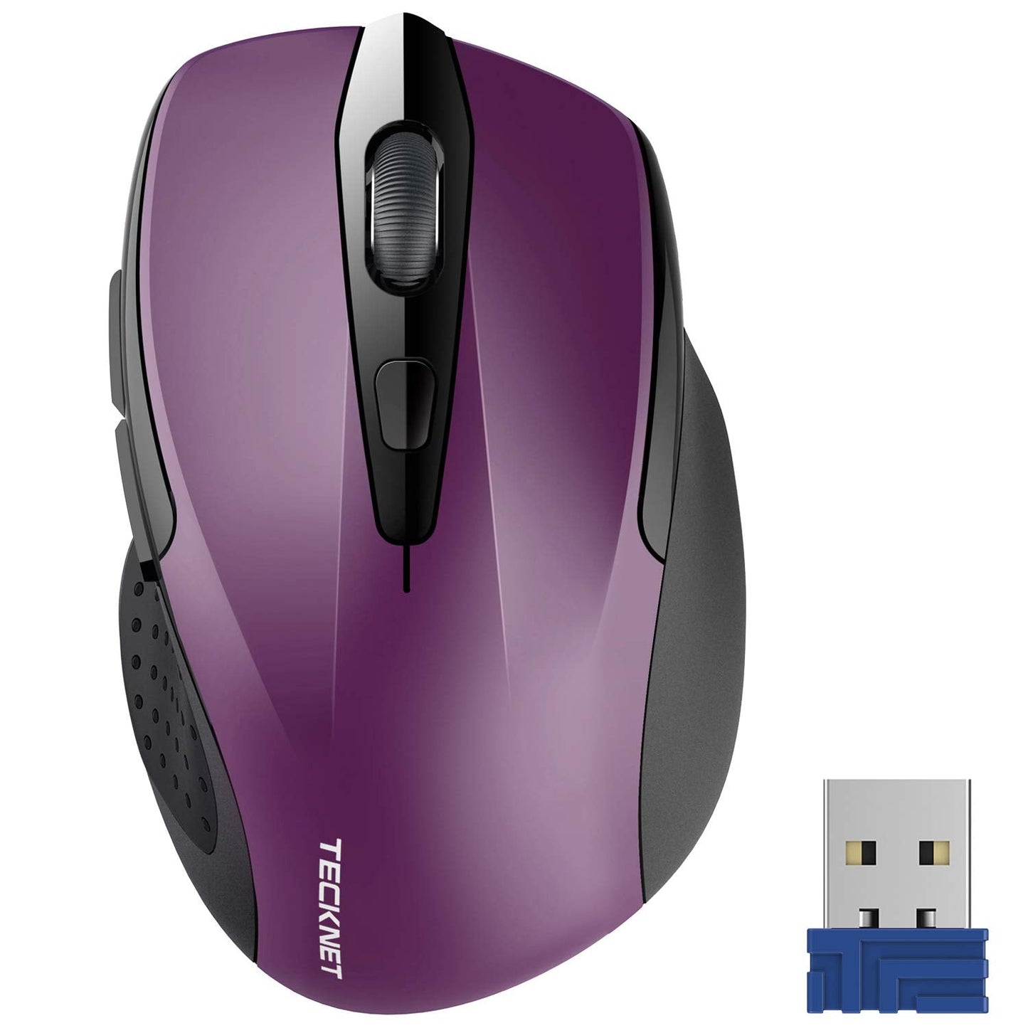 Wireless Mouse, Pro 2.4G Ergonomic Wireless Optical Mouse with USB Nano Receiver for Laptop,PC,Computer,Chromebook,Notebook,6 Buttons,24 Months Battery Life, 2600 DPI, 5 Adjustment Levels