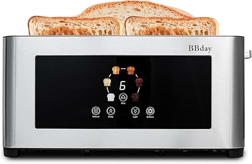 4-Slice Toaster with Wide Slots and Removable Crumb Tray