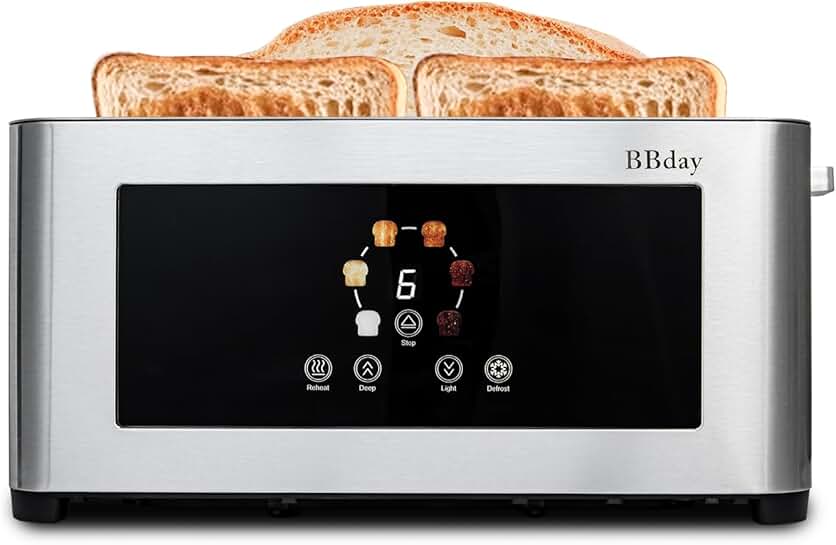 4-Slice Toaster with Wide Slots and Removable Crumb Tray