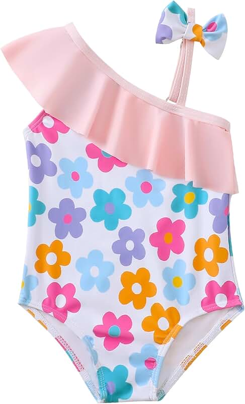 Toddler Girl One Piece Ruffle Swimsuit