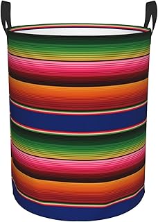 Colorful Circular Laundry Basket with Handles