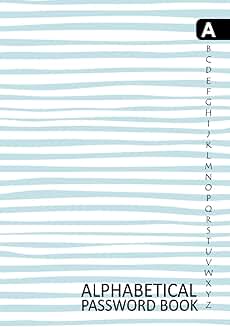A5 Alphabetical Password Book with Tabs