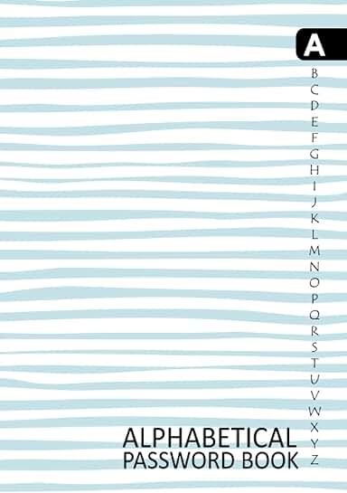 A5 Alphabetical Password Book with Tabs