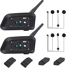 V6 Pro Motorcycle Helmet Bluetooth Headset for 6 Riders