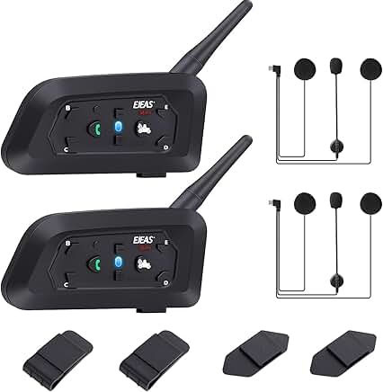 V6 Pro Motorcycle Helmet Bluetooth Headset for 6 Riders
