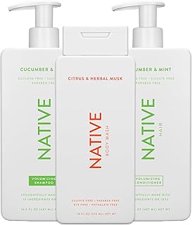 Citrus & Herbal Musk Body Wash and Cucumber Mint Shampoo & Conditioner Pack