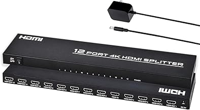 4K HDMI Splitter, 1 In 12 Out, Powered, Supports 4Kx2K