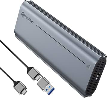PhiBox Pro M.2 NVMe SSD Enclosure, Tool-Free, USB4/3/2, Thunderbolt 4/3