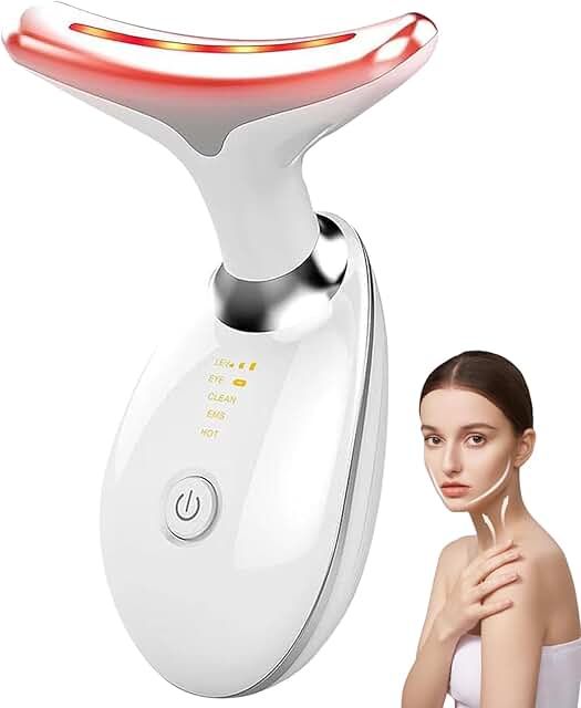 Neck and Face Massager with 7-Color LED