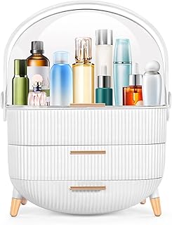 Makeup and Cosmetic Organizer with Lid and Drawers