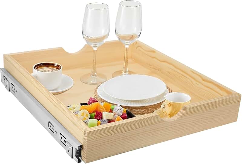 Pull Out Wood Cabinet Drawer for Kitchen and Pantry