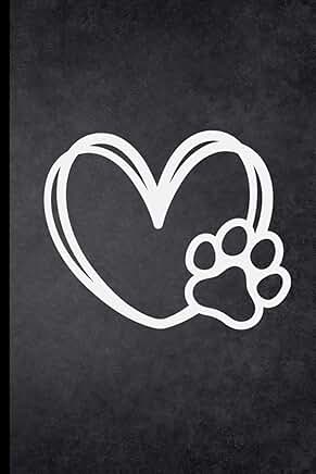 Notebook with paw print and heart design