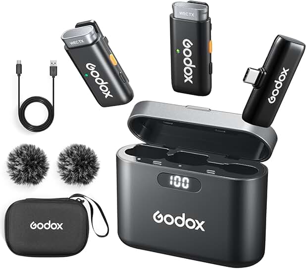 Wireless Lavalier Microphone Kit with 656ft Range