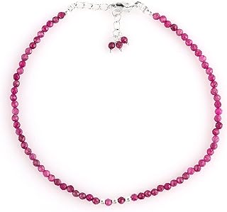 Natural Gemstone Beaded Bracelet with Crystals