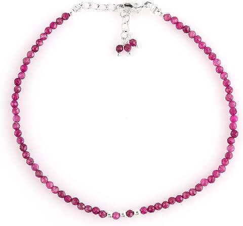 Natural Gemstone Beaded Bracelet with Crystals