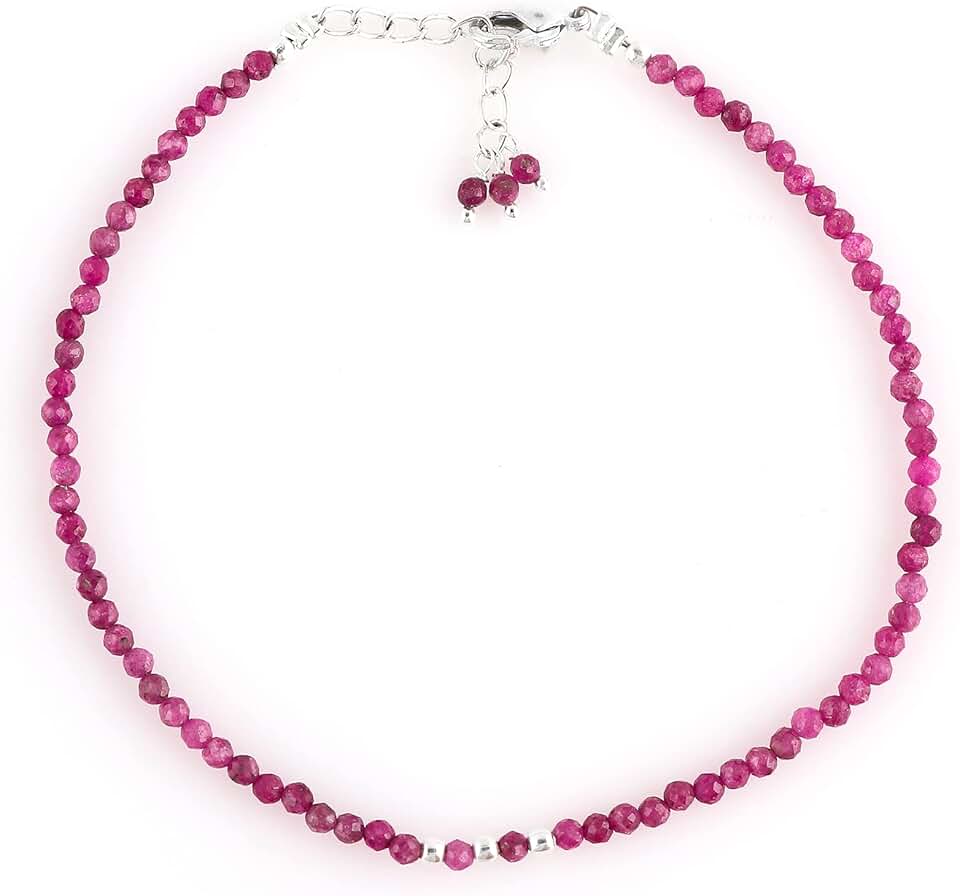 Natural Gemstone Beaded Bracelet with Crystals