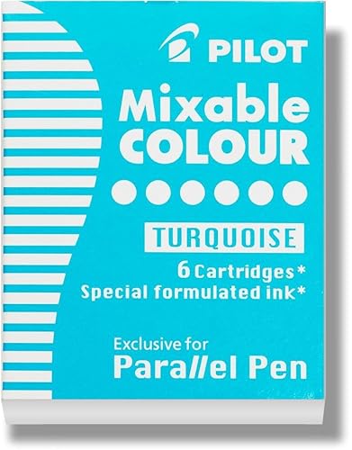 Six Turquoise Ink Refills for Calligraphy Pens