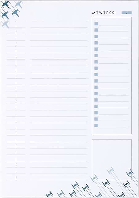 Daily Schedule Notepad with 50 Sheets