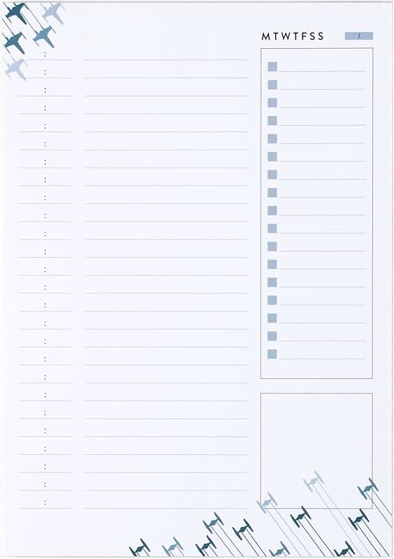Daily Schedule Notepad with 50 Sheets