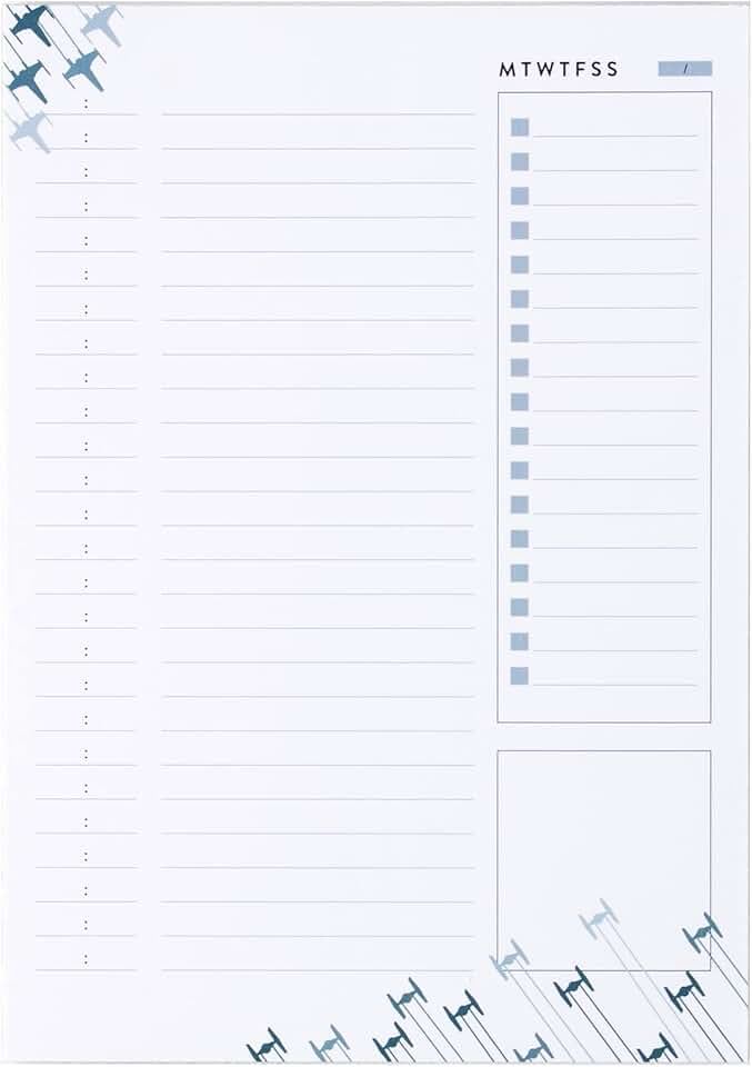 Daily Schedule Notepad with 50 Sheets