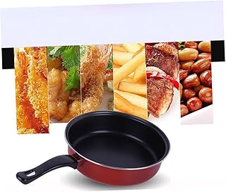 Set of three nonstick frying pans and soup pots