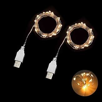 Six 2m 20 LED Fairy String Lights for Decor