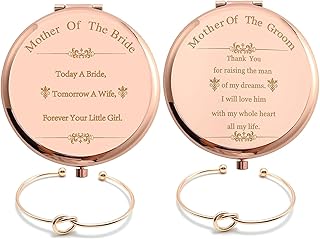 Mother of the Bride & Groom Mirror Set with Bracelets