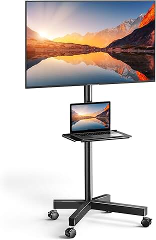 Rolling TV Stand for 23-60 Inch Flat and Curved Screens