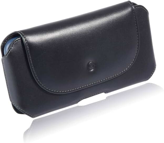 Genuine Leather Phone Holster with Belt Clip for iPhone 6.9" and 6.7" Models