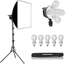 Large Softbox with 15,000 Lumens and 5 Bulb Slots