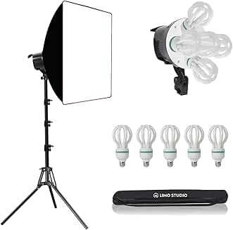 Large Softbox with 15,000 Lumens and 5 Bulb Slots