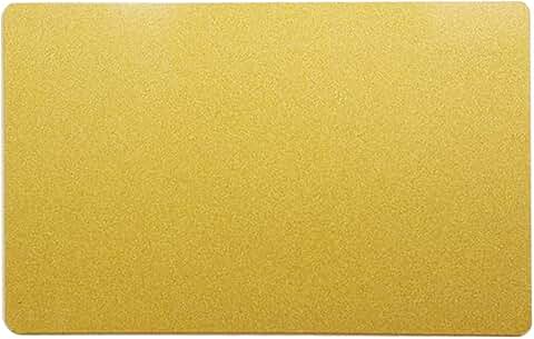 Pack of 10 Pearled Golden Metal Business Cards 86x54mm