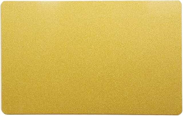 Pack of 10 Pearled Golden Metal Business Cards 86x54mm