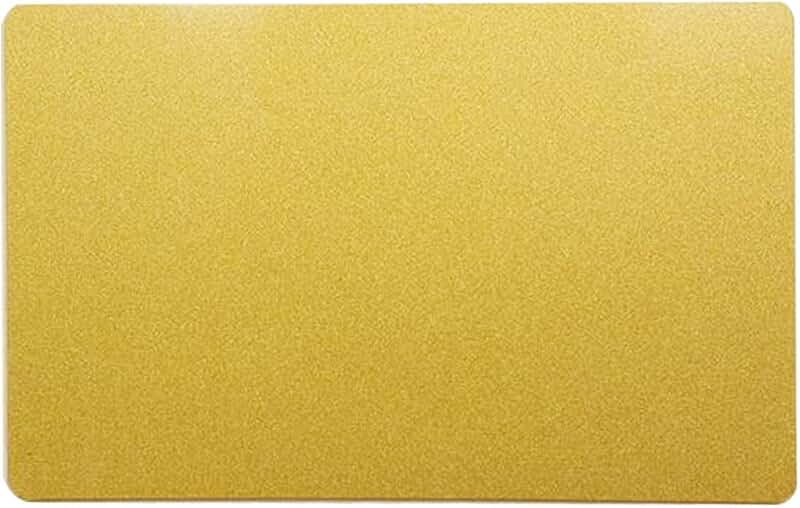 Pack of 10 Pearled Golden Metal Business Cards 86x54mm