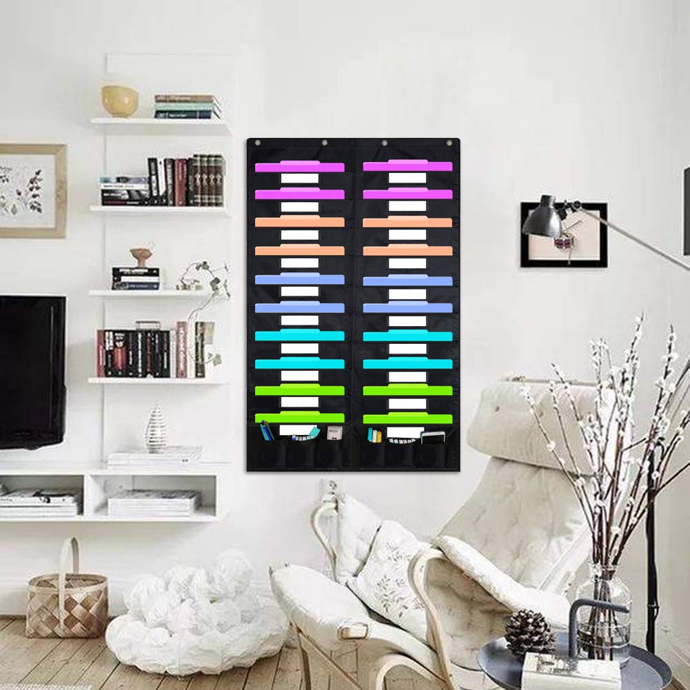 Wall-Mounted File Organizer with 20 Pockets