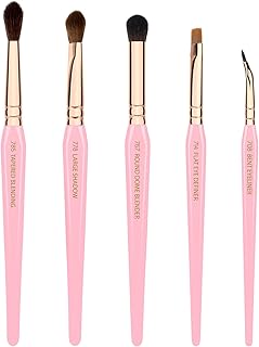 Pink Triangle Eye Makeup Brush Set with Soft Bristles