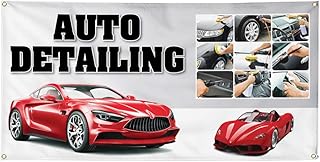 Weatherproof Vinyl Banner for Auto Detailing, 24x48 Inches