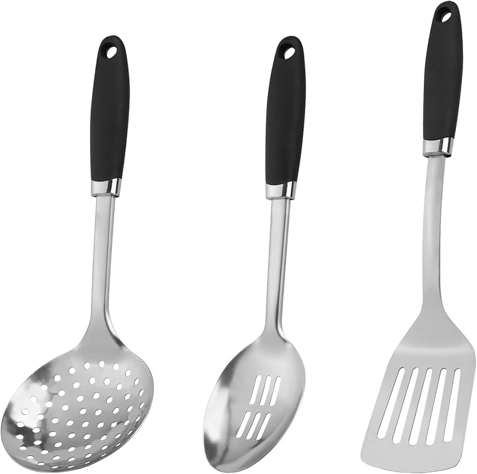 3-Piece Stainless Steel Cooking Utensils Set