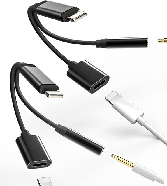 Lightning to 3.5mm AUX Splitter 2 Pack