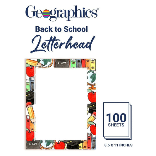 Back to School Letterhead, 8.5 x 11 inches, 100 sheets