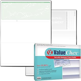 Light Green Business Voucher Checks, 55 Sheets