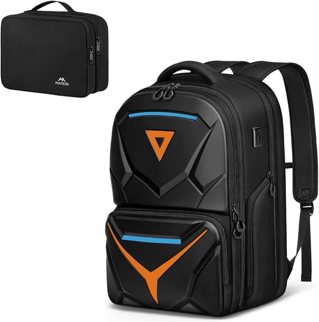 Hard Shell Gaming Backpack with Electronics Organizer