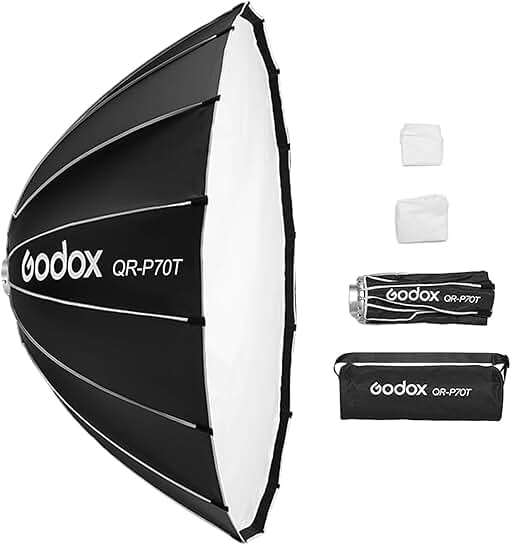 70cm Quick Release Parabolic Softbox for Photography
