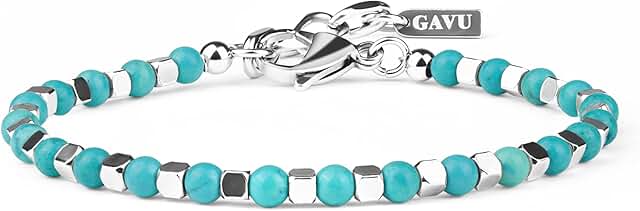 Men's Beaded Crystal Bracelet, 4mm